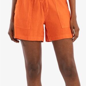 Kut from the Kloth High Waist Orange Shorts